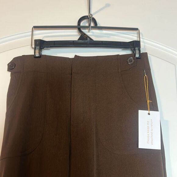 BNWT - BACKYARD ROSES STELLA HIGHWAISTED BROWN TROUSER - Picture 4 of 7